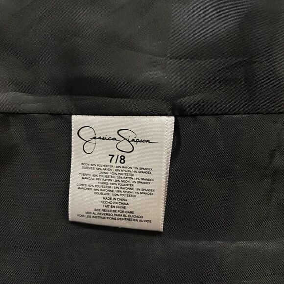 Jessica Simpson Blazer Womens 7/8 Black Colorblock Work Office Jacket Corpcore - Picture 15 of 16